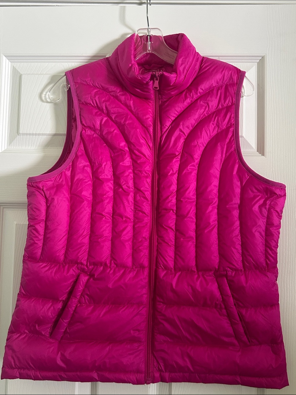 be inspired Hot Pink Quilted Puffer Vest